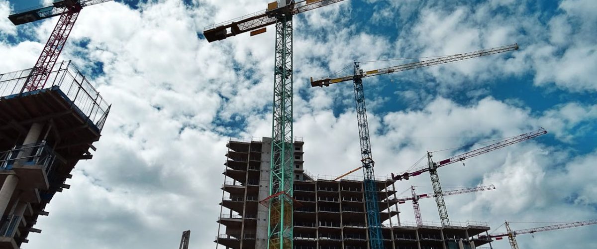 Green and Yellow Crane